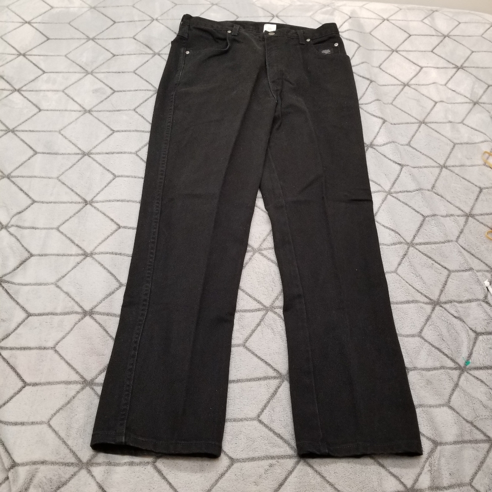 C2 Mens Black Harley Davidson Jeans 36x32